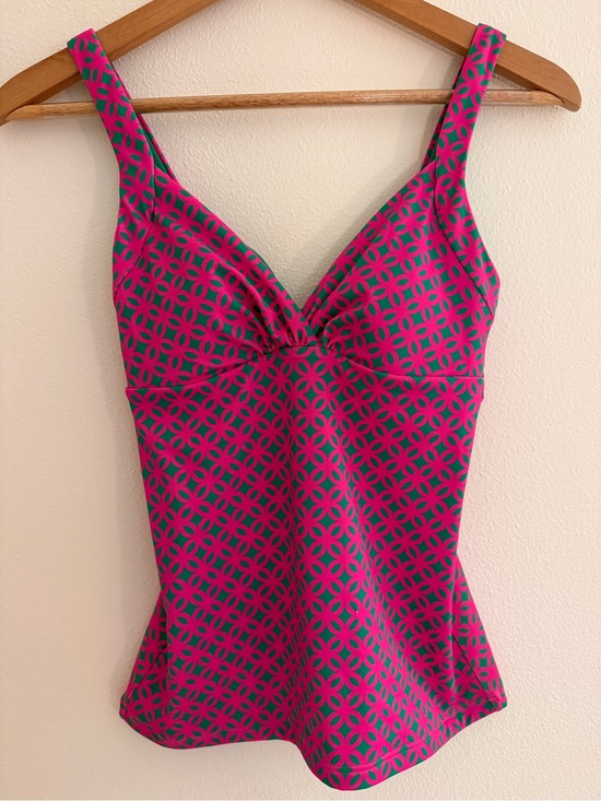 Boden Other - Boden Talamanca Tankini Swim Top Pink Green Geometric Womens Size 6 NWT